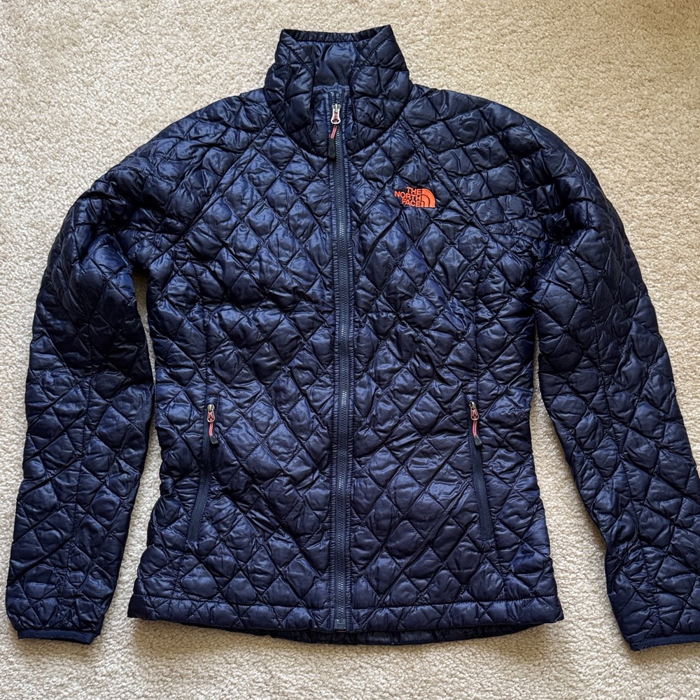 The North Face Women's Navy Quilted Puffer Jacket